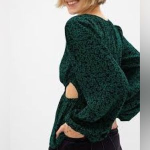 GAP Peplum cutout top